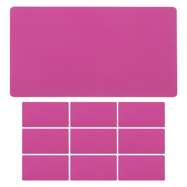 RENACLIPY 200Pcs Ultrafine Rosy Metal Business Card Blanks Aluminum Sheets for Office Networking