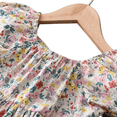 thumbnail image 5 of LYMAYTER Girls Short Sleeve Floral Dress for 1-7Y Kids Toddler Square Neck Puff Sleeve Backless Summer Casual Outfit, 5 of 8