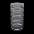 thumbnail image 1 of HUGFEGWE 1 Set 5 Layer Cylinder Stackable Bead Containers Plastic Round Clear Storage Jar Box For Beads Buttons Crafts Small Item Jewelry Stand CJB91-105656, 1 of 9