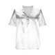 thumbnail image 5 of TaTaai Women's Lightweight Satin Shirt Short Sleeve V-Neck Button-Down Pocket Casual Office Blouse Sheen Fabric Top Gift, 5 of 7