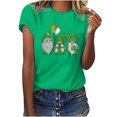 thumbnail image 1 of Blusas sueltas casuales con estampado interesante y cuello redondo para mujer Fridja bn1578, 1 of 6