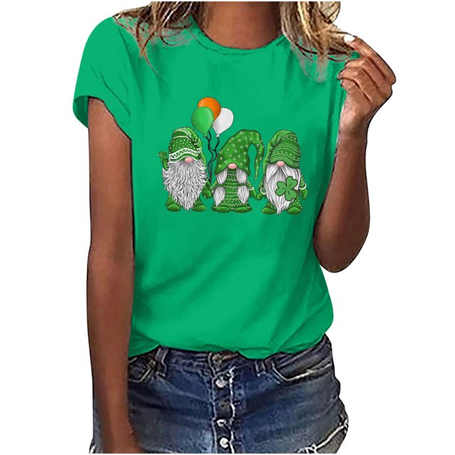 Blusas sueltas casuales con estampado interesante y cuello redondo para mujer Fridja bn1578