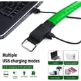thumbnail image 3 of Paquete de 4 pulseras de luz LED recargables por USB XCF pulsera LED reflectante ajustable para correr, 3 of 4