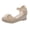 Beige, variant on Sandals for Women Dressy Summer Ankle Strap Closed Toe Wedge Dressy Platform Slip on Espadrilles Bow Casual Shoes Beige Size 7.5