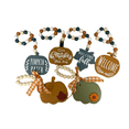 thumbnail image 2 of Charmed Harvest Fall Hanging Beaded Olive Green Pumpkin Decoration 4", 2 of 2
