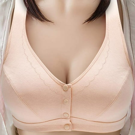 

MRULIC intimates for women Woman Summer Bra Without Steel Rings Vest Lingerie Underwear Beige + XL