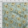 thumbnail image 3 of oneOone Viscose Jersey Light Blue Fabric Floral Sewing Material Print Fabric By The Yard 60 Inch Wide, 3 of 4