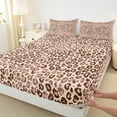 thumbnail image 3 of Feelyou Cartoon Leopard Print Twin Sheet Sets, Cheetah Animal Twin Fitted Sheet, Teens Kids Boys Girls Flat Sheet, Ultra Soft Home Decor, 3 Pieces, 3 of 7