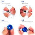 thumbnail image 2 of Transemion 1 Pair Safety Cycling Bike Turn Signal Handle Bar End Plug Adjustable Aluminum Alloy LED Red Light Lamp Magnetic Handle Light blue 1Set, 2 of 6