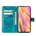 thumbnail image 5 of SaniMore Case for Samsung Galaxy S24 Ultra, PU Leather Skin with Luxury Embossed Butterfly [Wrist Strap & Card Slots & Flip Kickstand] ull-body Shockproof Business Wallet Cover, Blue, 5 of 10