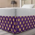 thumbnail image 1 of Abstract Bed Skirt, Simple Pattern of Round Blots Drawn by Hand Paint Strokes, Elastic Bedskirt Dust Ruffle Wrap Around for Bedding Decor, 4 Sizes, Quartz Mustard, by Ambesonne, 1 of 2