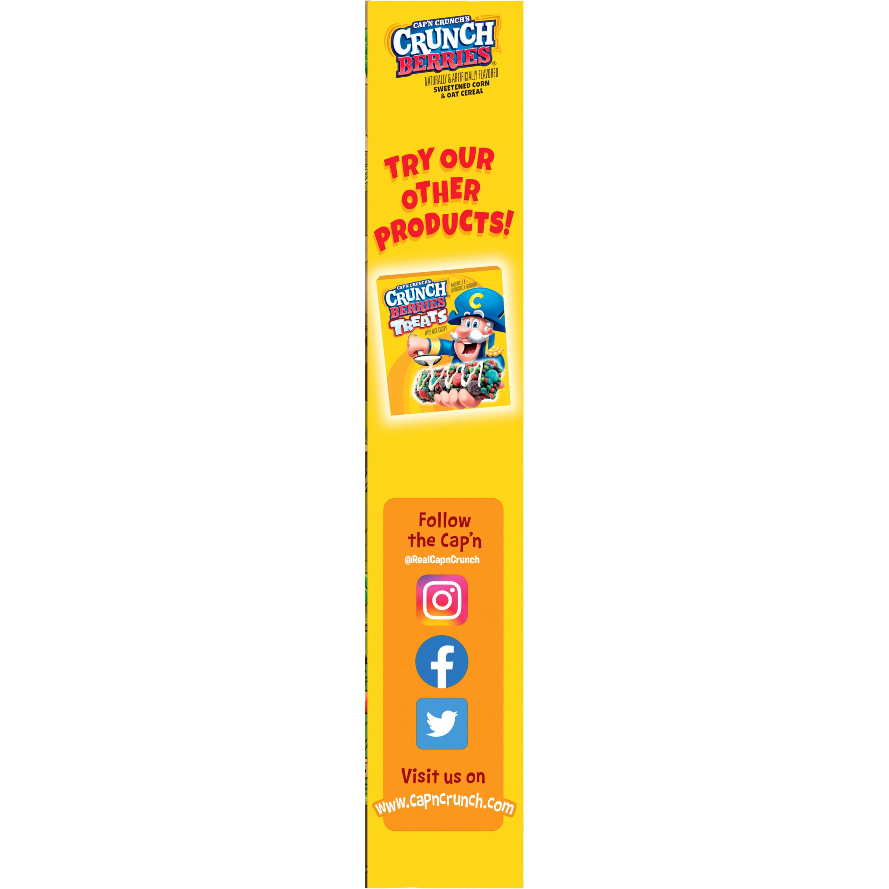 (14 pack) Cap'n Crunch, Crunch Berries, Kid's Cereal, 11.7 oz Packaged Breakfast Cereal Box