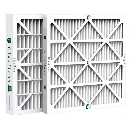 

2 Pack of 16x25x4 MERV 13 Pleated 4 Inch Air Filters by Glasfloss. Actual Size: 15-1/2 x 24-1/2 x 3-3/4