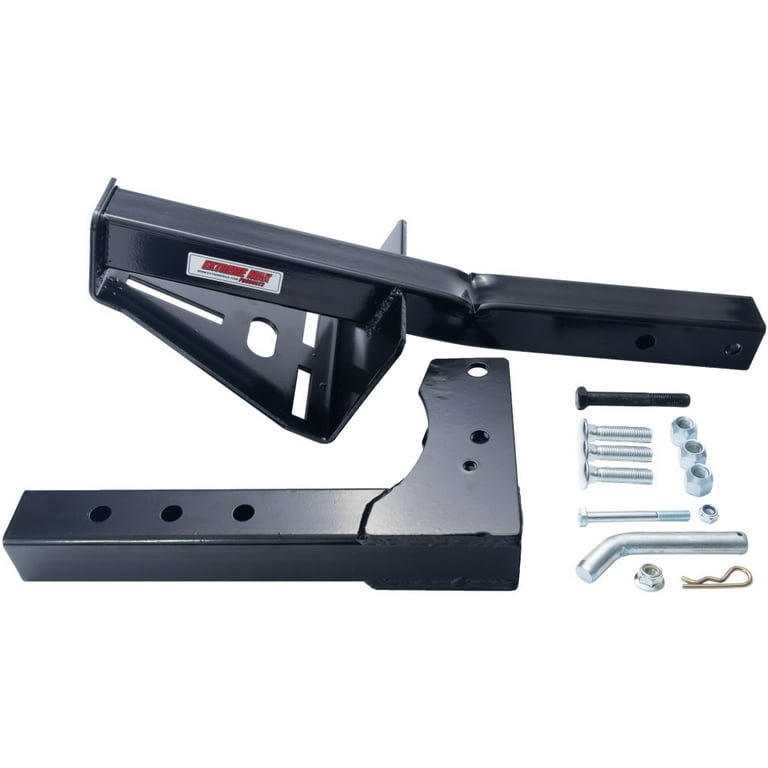 Trailer hitch mounted store spare tire carrier