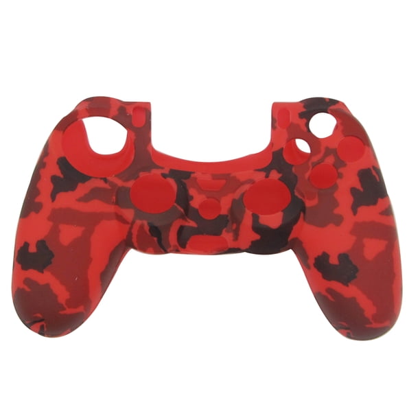 Reemplazo para la funda del controlador inalámbrico PS4 Impresión de camuflaje Cubierta de goma protectora de piel de gel de silicona suave sidaley PJ8046-06