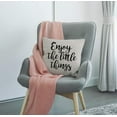 thumbnail image 4 of Quote Saying Decor Throw Pillow Covers Enjoy The Little Things with Motivational Words Cotton Linen Decorative Pillow Covers for Home Sofa Bed Room Pillowcase 18"x18", 4 of 6