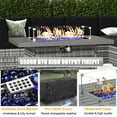 thumbnail image 4 of 8 Piece Patio Furniture Set with 44" Propane Gas Fire Pit Table, Outdoor Sectional Conversation Set Wicker Rattan Sofa Set with Coffee Table, 4 of 6