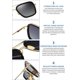 thumbnail image 3 of Vintage Aviator Square Sunglasses For Men Gold Frame Retro Brand Classic Tony Stark Sunglasses, 3 of 4