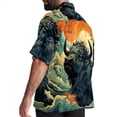 thumbnail image 3 of Yak Men's Short Sleeve Beach Shirts, Casual Button Down Poplin Printed Summer Tops - Unisex, 3 of 6