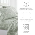 thumbnail image 5 of Ultra Soft and Breathable - Bed Sheets Set - Patterned Distressed Willow Green Mist Twin Size Bedding by Comfort Canopy, 5 of 11