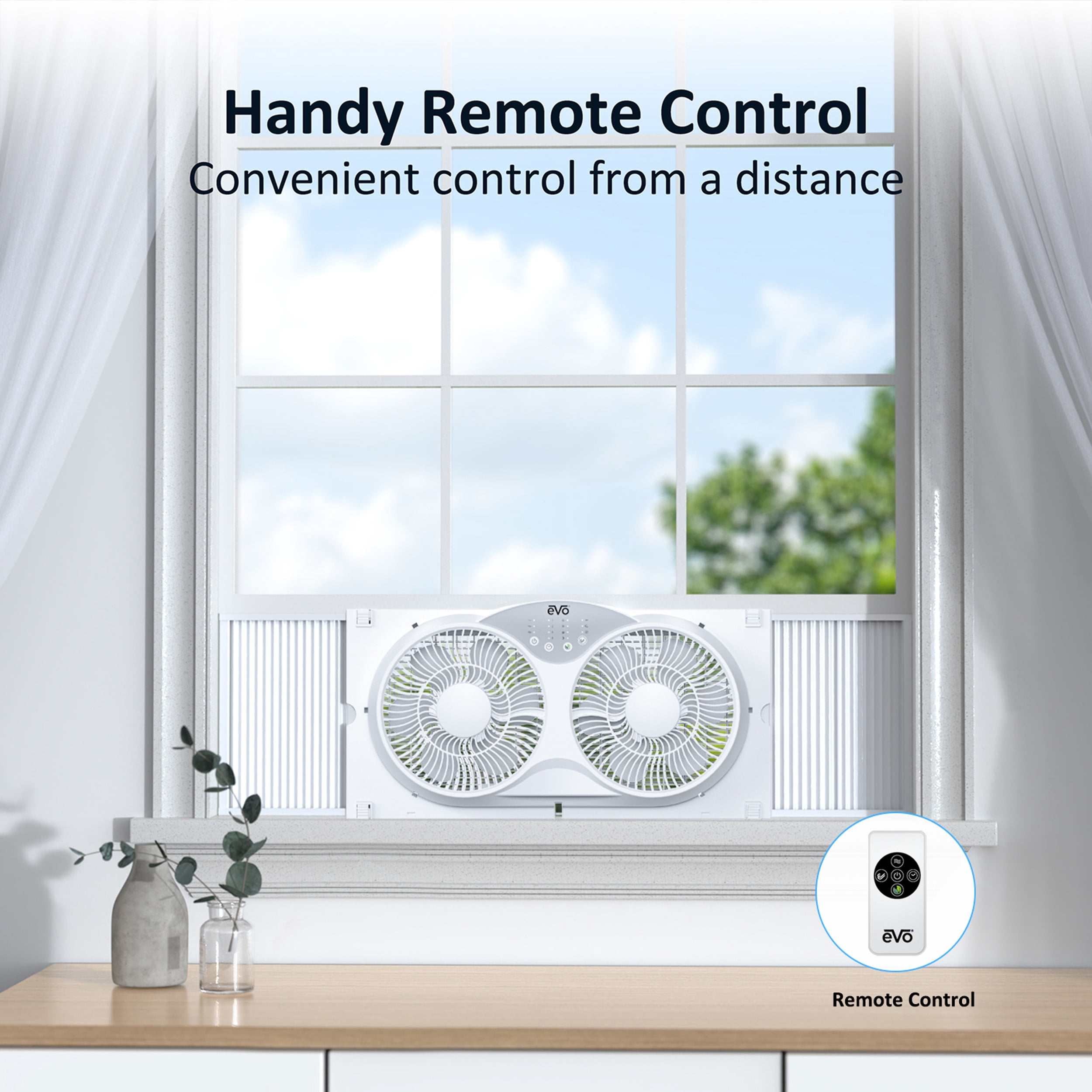 EVO Electronic Remote Twin Window Fan