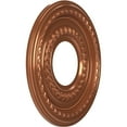 thumbnail image 2 of Ekena Millwork 10"OD x 3 1/2"ID x 3/4"P Cole Thermoformed PVC Ceiling Medallion (Fits Canopies up to 4 1/4"), Bright Coat Copper, 2 of 10