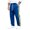 Blue, variant on Summer Drawing Loose Straight Pants Men Elastic Waist Sports Drawstring Pockets Casual Trousers (Yellow, 3XL)