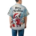 thumbnail image 5 of Merry Christmas Boston Terrier Enjoys Woofmas Winter Xmas Holiday Hawaiian Shirt Breathable Summer Unisex Merch Gentleman Dog Lover Gifts - 02022, 5 of 6