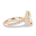 thumbnail image 5 of ESTE ORIGIN 4Ct Radiant Lab-Grown Diamond Halo Ring with Pavé Band in 10K Rose Gold for Women, 5 of 8