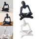 thumbnail image 1 of 2Pcs Abstract Thinker Statue Tabletop Sculpture for Home Decor White Black Baoblaze  Figura Pensador abstracto, 1 of 8