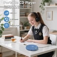 thumbnail image 4 of Gueray Portable CD Player for Car with Earphones LCD Display, Personal Disc CD Players&nbsp;for&nbsp;Home, Sports Supports MP3 WMA PROG & Memory Function, 4 of 9