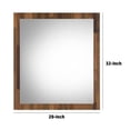 thumbnail image 6 of 32 Inch Wall Mirror Rectangular Portrait Plank Wood Frame Walnut Brown - Saltoro Sherpi, 6 of 6