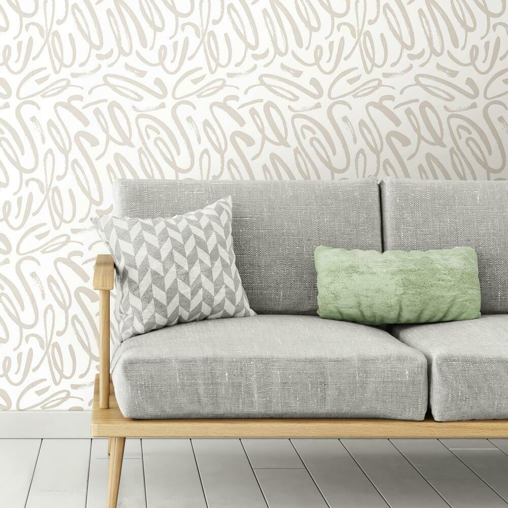 Curly Strokes Peel and Stick Wallpaper