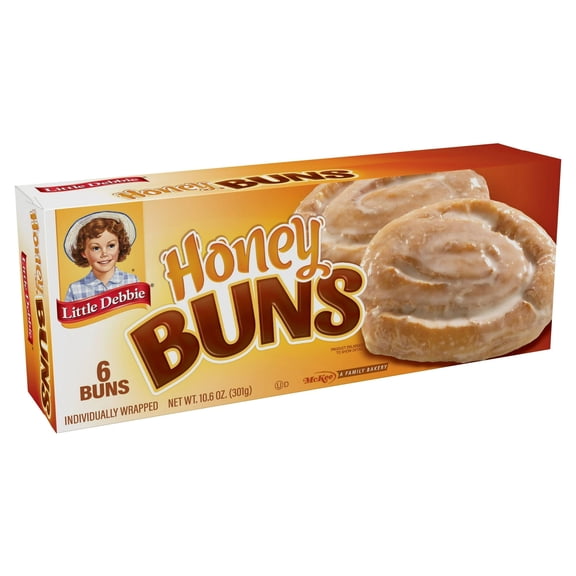 Little Debbie Honey Buns, 10.6 oz, 6 Count pack of 2