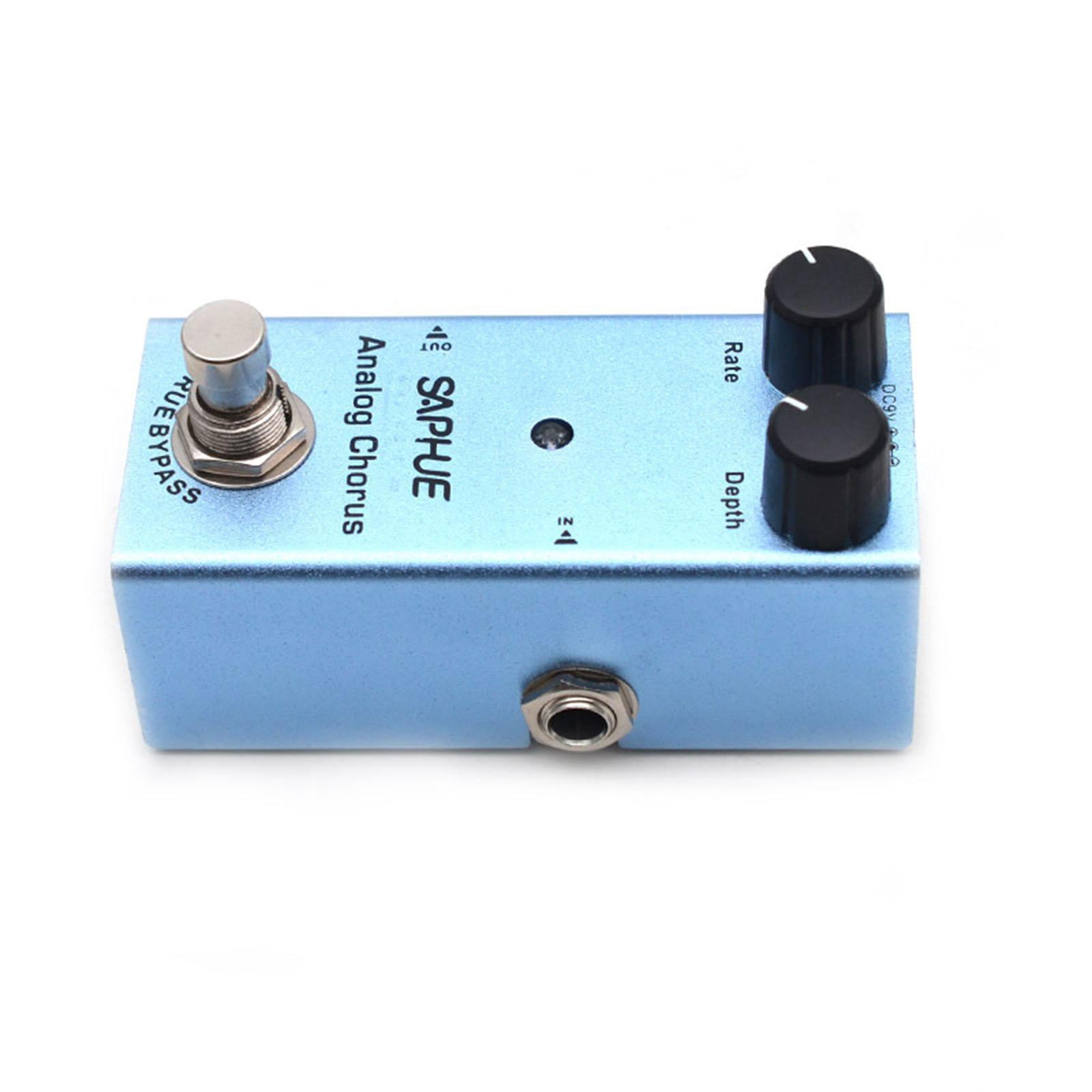 LeeQinersw Guitar Pedal 9V DC Guitar Effect Pedal Accessories with Metal Shell for Electric for Analog Chorus