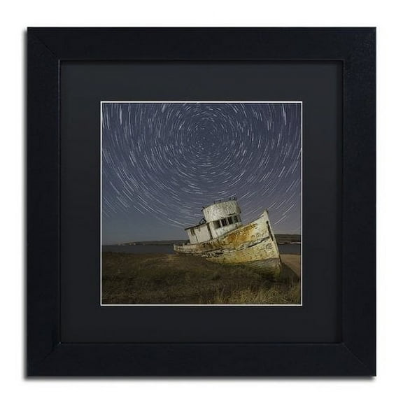Trademark Fine Art "Point Reyes I" Canvas Art by Moises Levy Black Matte, Black Frame