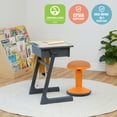 thumbnail image 6 of ECR4Kids Sitwell Wobble Stool with Cushion, Adjustable Height, Active Seating, Orange, 6 of 9