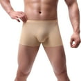 thumbnail image 2 of zuwimk Mens Underwear Men's Boxer Brief Comfort Flex Fit Ultra Lightweight Mesh Underwear Khaki,L, 2 of 3