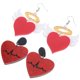 thumbnail image 3 of 2 pares de pendientes con forma de corazón, pendientes llamativos, pendientes colgantes de corazón, regalos, accesorios para mujer, 3 of 5