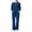 Navy, variant on Women's Winter 4 Pocket Scrub Set, Long Sleeve Crew Neck Top and Drawstring Split Hem Flare Pants Uniform Outfit,Women's,Size S-XXL
