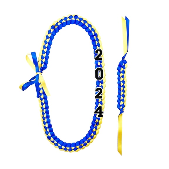 NSESSHome Graduation Ribbon Class of 2024 Handmade Braided Necklace Color Adjustable Congrats Graduates for High School and College Graduation Party Gifts