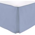 thumbnail image 2 of Box Pleated Split Corner Bed Skirt 15" Inch Drop,800 Thread Count 100% Egyptian Cotton Wrinkle and Fade Resistant Bed Skirt - Queen Size (60" x 80") Light Blue Solid, 2 of 6