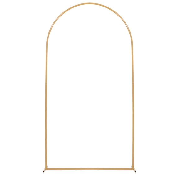 Gold Metal Arch Backdrop Stand 7.2x4 ft Easy Assembly Stable for Wedding Birthday Party Graduation Ceremony Decoration