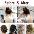 thumbnail image 5 of MY-LADY Synthetic Updo Messy Bun Hairpiece Wavy Curly Chignon Ponytail Thick Thin Hair Extensions Hair Wig(Black Brown Blonde Highlight), 5 of 8