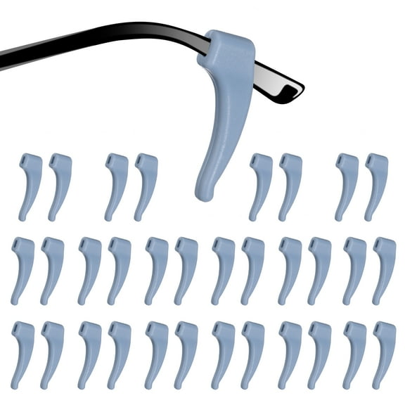 16 Pairs Glasses Ear Grip Silicone Elastic Ear Hook Eyewear Retainer, Haze Blue