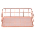 thumbnail image 1 of Desk Storage Basket - Iron Storage Basket, Rose Gold Desktop Iron Storage Basket (4 Types)(C), 1 of 8