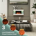 thumbnail image 4 of Mondawe 32" Electric Fireplace wall mounted 3 side fireplace with Adjustable LED Flame & Remote Control, 4 of 11