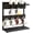 Black, variant on Wood Coffee Mug Holder for Countertop,16 Hook Mug Tree Holder Rack with Storage Base,Mug Display Organizer,Mug Holders for Home Kitchen,Greige