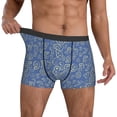 thumbnail image 3 of Men's Boxer Briefs, blue math number Soft Comfy Mens Underwear Boxer Briefs Breathable With Widen Waist, 3 of 7