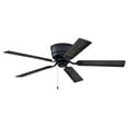 thumbnail image 4 of Cromwell 52-in Matte Black Flush Mount Hugger Ceiling Fan with Light Kit, Remote plus Quick Install, 4 of 11